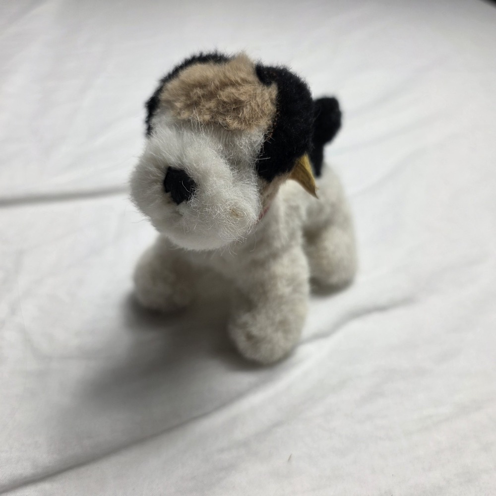 Vtg Steiff Foxy Fox Terrier Dog Stuffed Animal 1528/11 West Germany Plush Toy